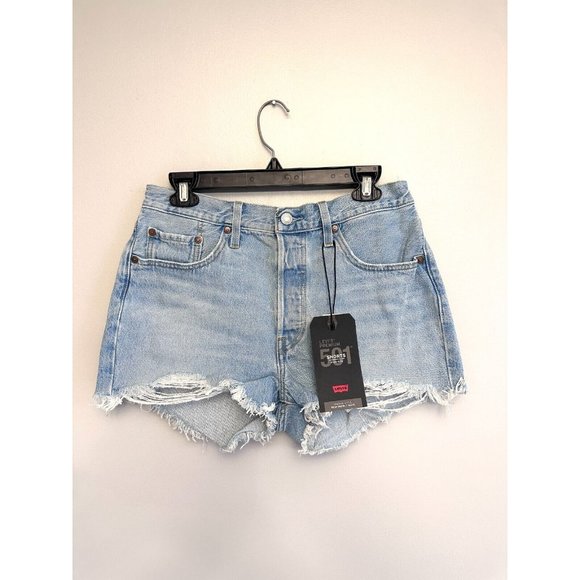 Levi's 501 Original High Rise Button Fly Denim Jean Shorts Women's Size … - Picture 5 of 11